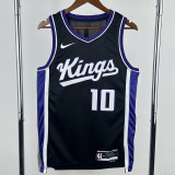 2023-24 Kings DEROZAN #10 Black Top Quality Hot Pressing NBA Jersey