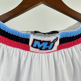 2023-24 HEAT White South Coast Top Quality NBA Pants