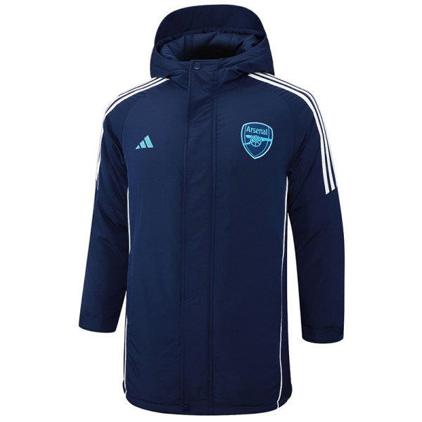 2024-25 ARS Royal Blue Hooded Windbreaker Fabric Cotton Coat #G192棉衣