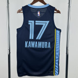 2022-23 Grizzlies KAWAMURA #17 Royal blue Top Quality Hot Pressing NBA Jersey