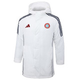 2024-25 Bayern White Hooded Windbreaker Fabric Cotton Coat #G197棉衣
