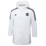 2024-25 Internacional White Hooded Windbreaker Fabric Cotton Coat #G194棉衣