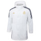 2024-25 RMA White Hooded Windbreaker Fabric Cotton Coat #G208(金标)