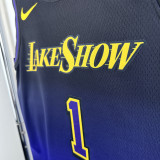 2024-25 LAKERS RUSSELL #1 Royal blue City Edition Top Quality Hot Pressing NBA Jersey