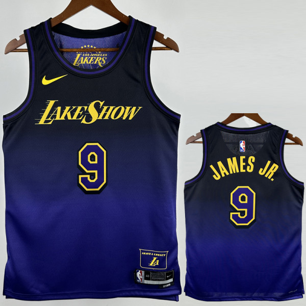 2024-25 LAKERS JAMES JR. #9 Royal blue City Edition Top Quality Hot Pressing NBA Jersey