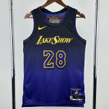 2024-25 LAKERS HACHIMURA #28 Royal blue City Edition Top Quality Hot Pressing NBA Jersey
