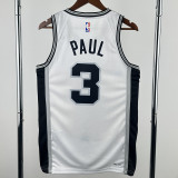 2022-23 SA Spurs PAUL#3 White Top Quality Hot Pressing NBA Jersey
