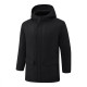 2024-25 Black Hooded Windbreaker Fabric Cotton Coat #G264光板
