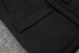 2024-25 Palmeiras Black Hooded Windbreaker Fabric Cotton Coat #G236
