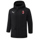 2024-25 ACM Black Hooded Windbreaker Fabric Cotton Coat #G254(红标)
