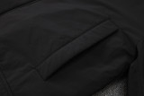 2024-25 Marseille Black Hooded Windbreaker Fabric Cotton Coat #G248(橙标)
