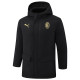 2024-25 ACM Black Hooded Windbreaker Fabric Cotton Coat #G253(黄标)