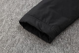 2024-25 Napoli Black Hooded Windbreaker Fabric Cotton Coat #G237