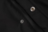 2024-25 Sao Paulo Black Hooded Windbreaker Fabric Cotton Coat #G261