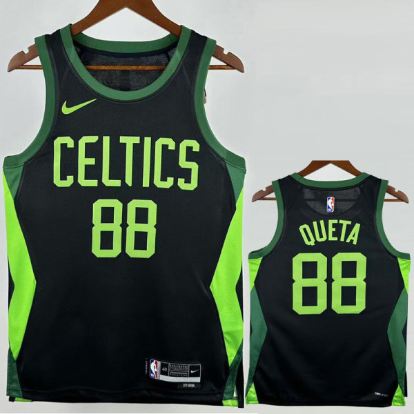 2024-25 CELTICS QUETA #88 Black City Edition Top Quality Hot Pressing NBA Jersey