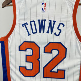 2024-25 KNICKS TOWNS #32 White City Edition Top Quality Hot Pressing NBA Jersey