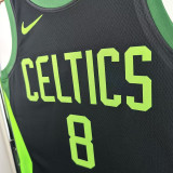 2024-25 CELTICS PORZINGIS #8 Black City Edition Top Quality Hot Pressing NBA Jersey