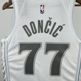 2024-25 Dallas Mavericks DONCIC #77 White City Edition Top Quality Hot Pressing NBA Jersey
