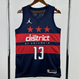 2024-25 Wizards POOLE #13 Royal blue Top Quality Hot Pressing NBA Jersey (Trapeze Edition)飞人版