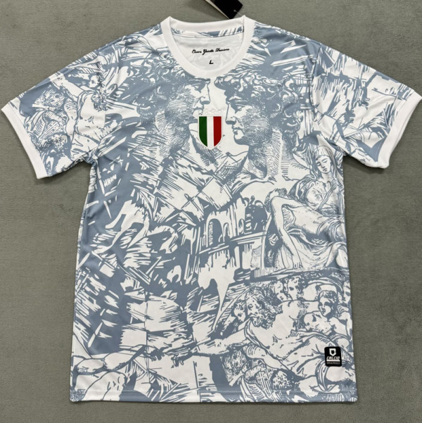 2024-25 Italy Grey White Special Edition Fans Soccer Jersey