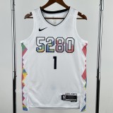 2024-25 Nuggets PORTERJR. #1 White City Edition Top Quality Hot Pressing NBA Jersey