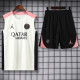 2025-26 PSG Jordan White Tank top and shorts suit