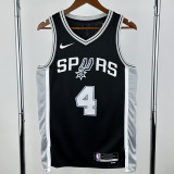 2022-23 SA Spurs FOX #4 Black Top Quality Hot Pressing NBA Jersey