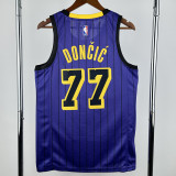2020-21 Lakers DONCIC #77 Purple Top Quality Hot Pressing NBA Jersey(圆领)