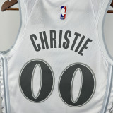 2024-25 Dallas Mavericks CHRISTIE #00 White City Edition Top Quality Hot Pressing NBA Jersey