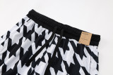 C2446 AJ Black White Casual Short Pants