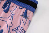 C2444 AJ Pink Blue Casual Short Pants