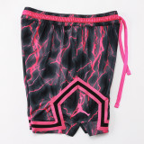 C2440 AJ Grey Red Casual Short Pants