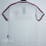 1998 Man Utd White Retro Retro Soccer Jersey