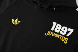 2024-25 JUV Black Hoodie Tracksuit (卫衣套装)