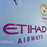 2019-2020 Man City Home Retro Soccer Jersey