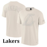 2024-25 Lakers Milky White High Quality Casual T-Shirt