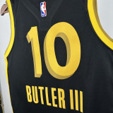 2023-24 WARRIORS BUTLERIII #10 Black City Edition Top Quality Hot Pressing NBA Jersey (V领)