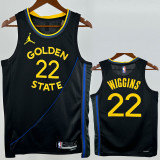 2024-25 WARRIORS WIGGINS #22 Black Top Quality Hot Pressing NBA Jersey (Trapeze Edition) 飞人版