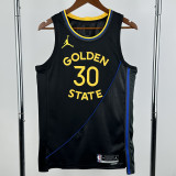 2024-25 WARRIORS CURRY #30 Black Top Quality Hot Pressing NBA Jersey (Trapeze Edition) 飞人版