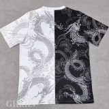 2025-26 RMA White Black Special Edition Fans Training Shirts (龙纹)