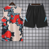 2025-26 Bayern Khaki Tank top and shorts suit