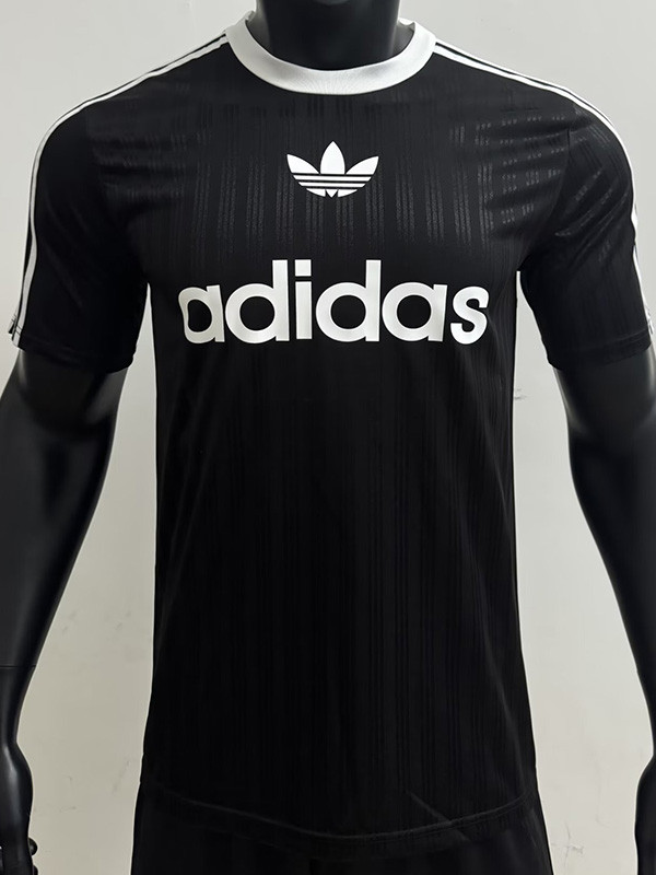 2025 AD Casual Black Player Version Training shirts (三叶草)