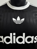 2025 AD Casual Black Player Version Training shirts (三叶草)
