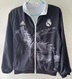 2024-25 RMA White & Black Double Sided Windbreaker (双面风衣)(龙)