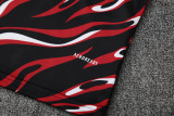 2025-26 Man Utd Black red Tank top and shorts suit