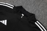2025-26 RMA Black Half Pull Tracksuit #B2501(半拉链)