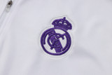 2025-26 RMA White Half Pull Tracksuit #B2513(半拉链)