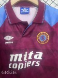 1990 Aston Villa Home Retro Soccer Jersey