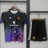 2024-25 Man Utd Black Purple Special Edition Kids Training