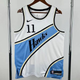 2024-25 Hawks YOUNG #11 White City Edition Top Quality Hot Pressing NBA Jersey